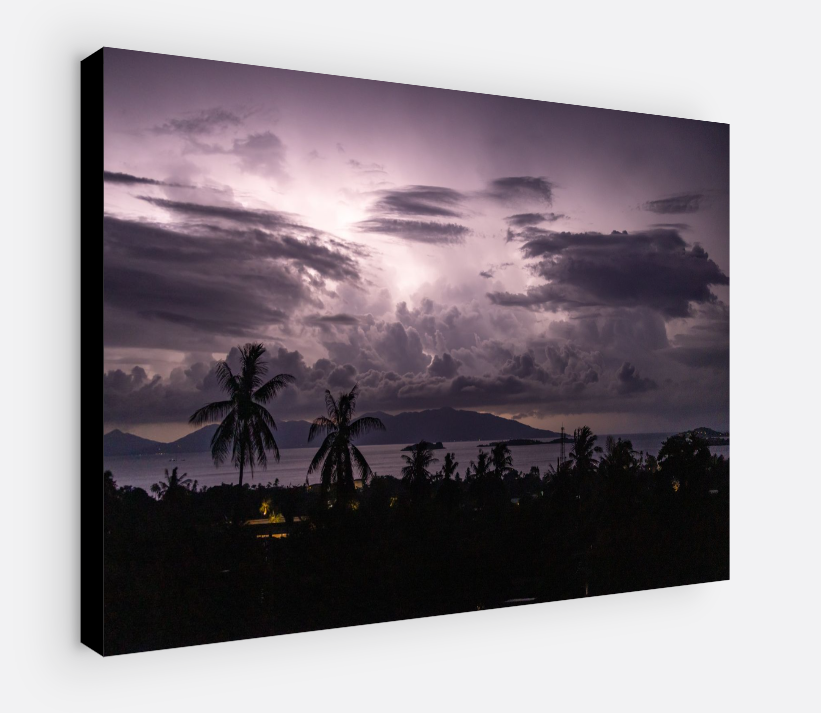 Printed canvas · High quality · Thunderstorm in Thailand · Wall art