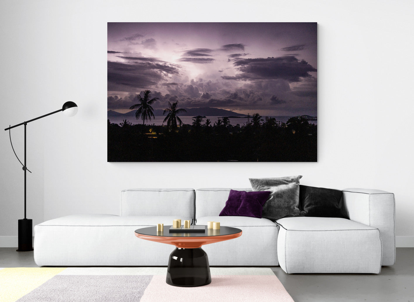 Printed canvas · High quality · Thunderstorm in Thailand · Wall art