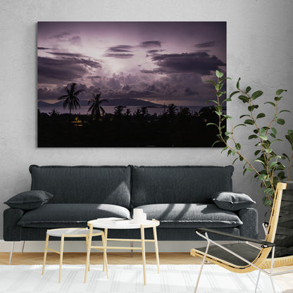 Printed canvas · High quality · Thunderstorm in Thailand · Wall art