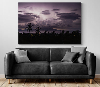 Printed canvas · High quality · Thunderstorm in Thailand · Wall art