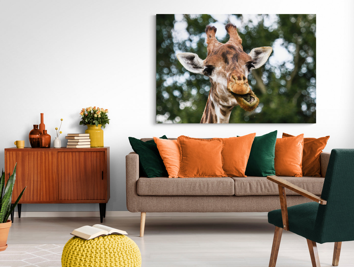 Printed canvas · High quality · Giraffe · Wall art