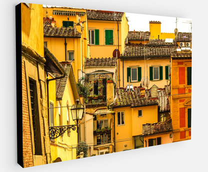 Printed canvas · High quality · Yellow houses · Wall art