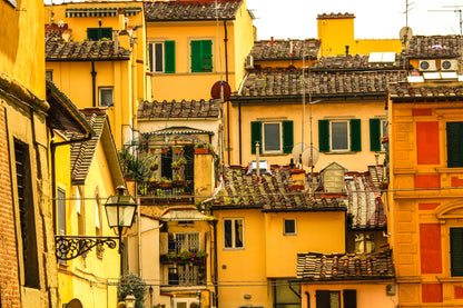 Printed canvas · High quality · Yellow houses · Wall art