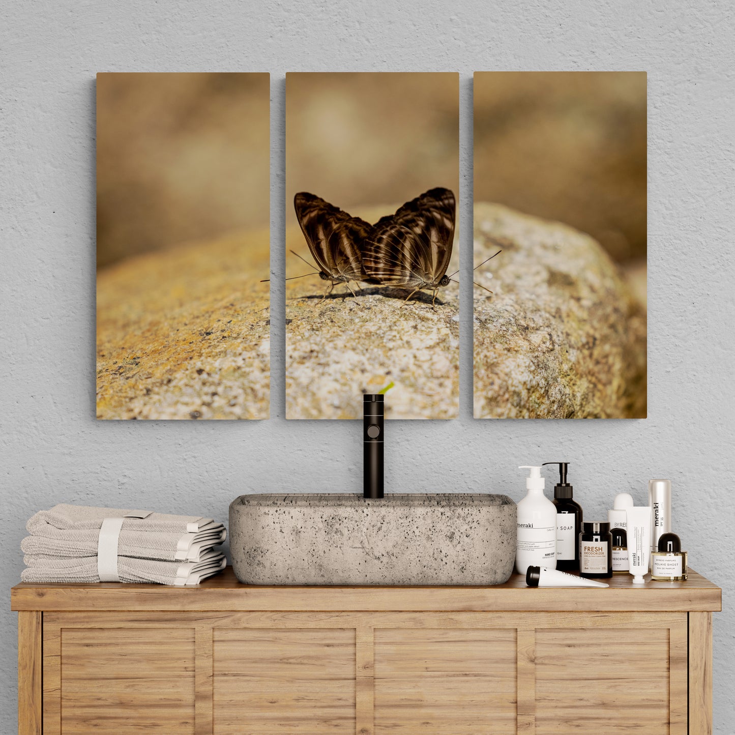 Printed canvas · High quality · Butterflies in nature · Wall art