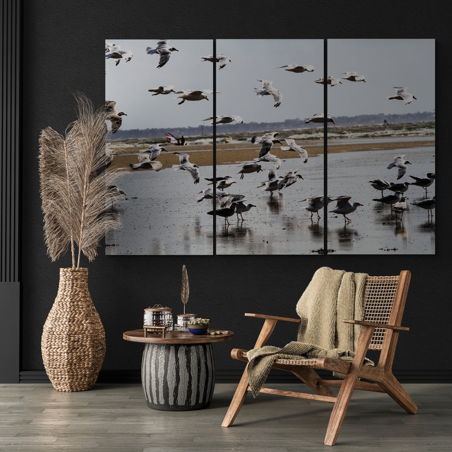 Printed canvas · High quality · Flying seagulls on the square · Wall art