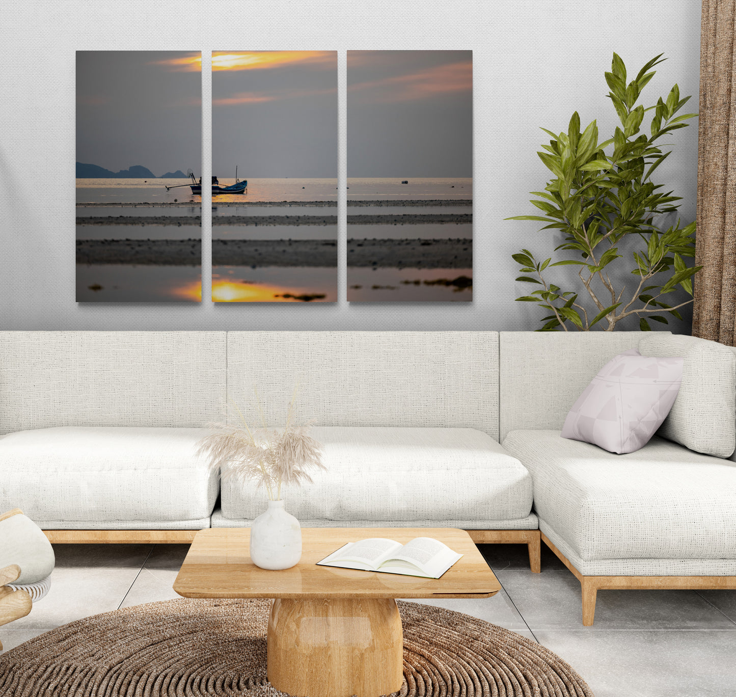 Printed canvas · High quality · Thai fishing boat · Wall art