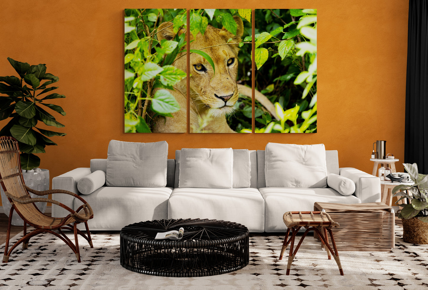 Printed canvas · High quality · Lioness · Wall art