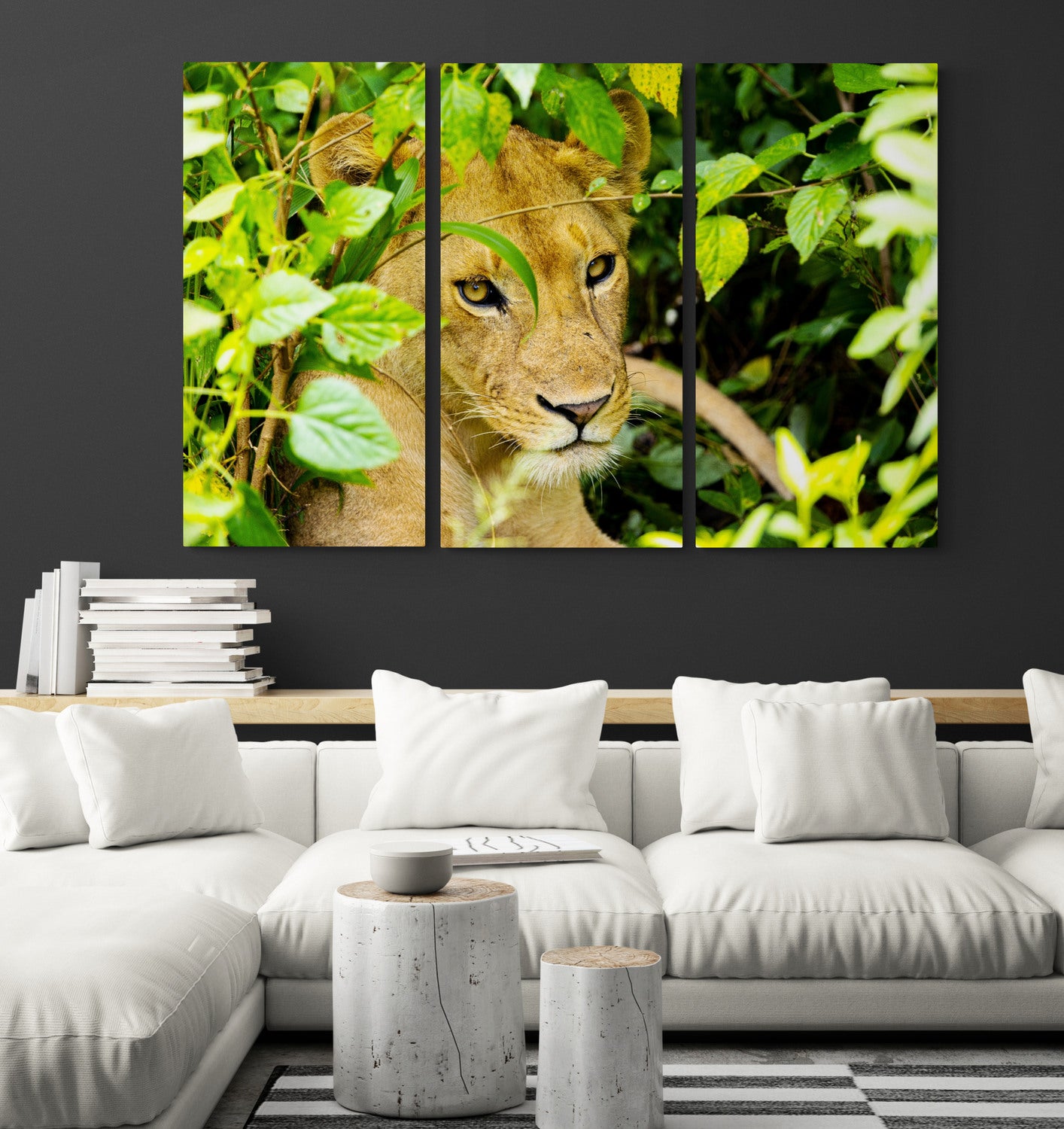 Printed canvas · High quality · Lioness · Wall art