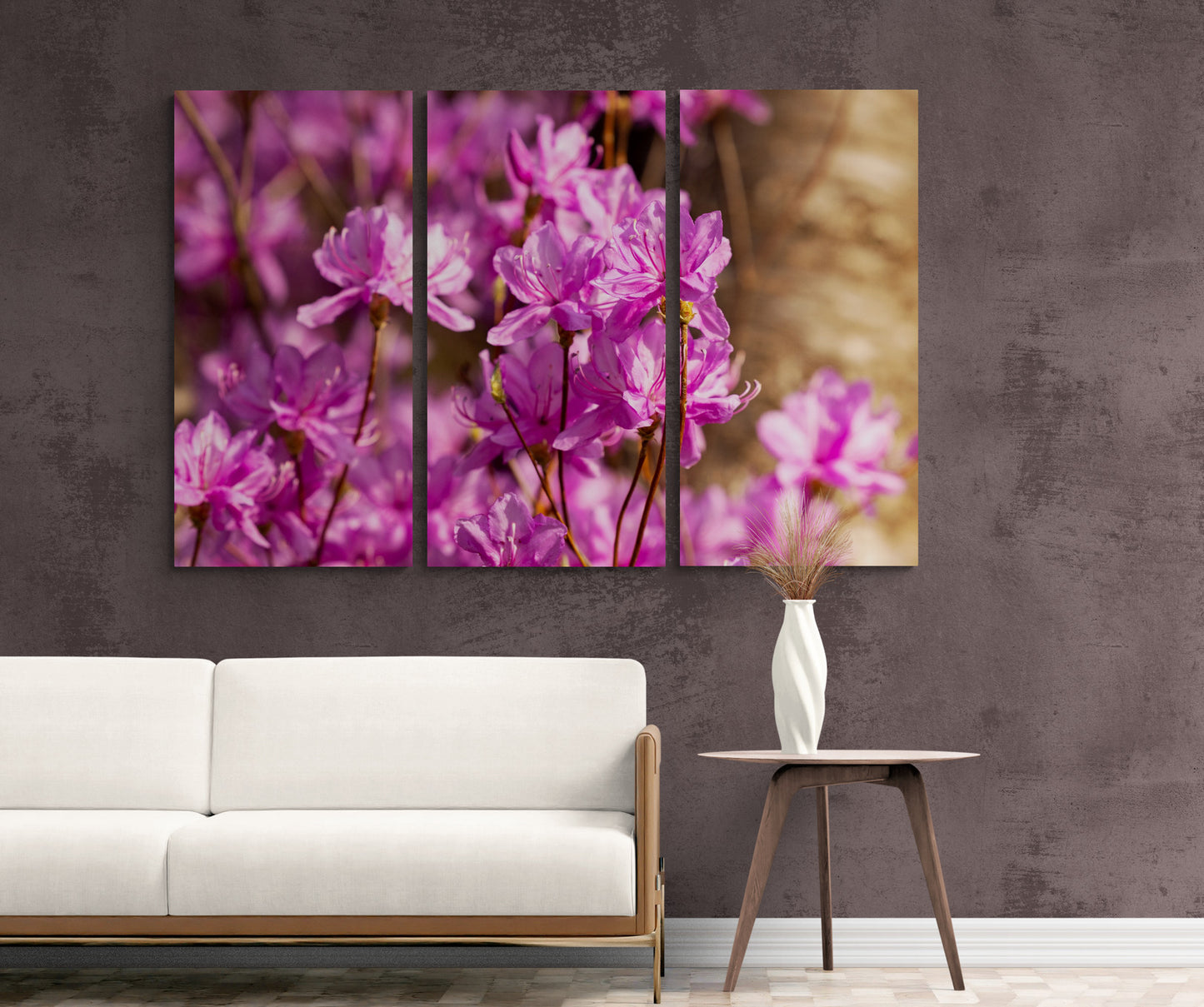 Printed canvas · High quality · Pink flowers · Wall art