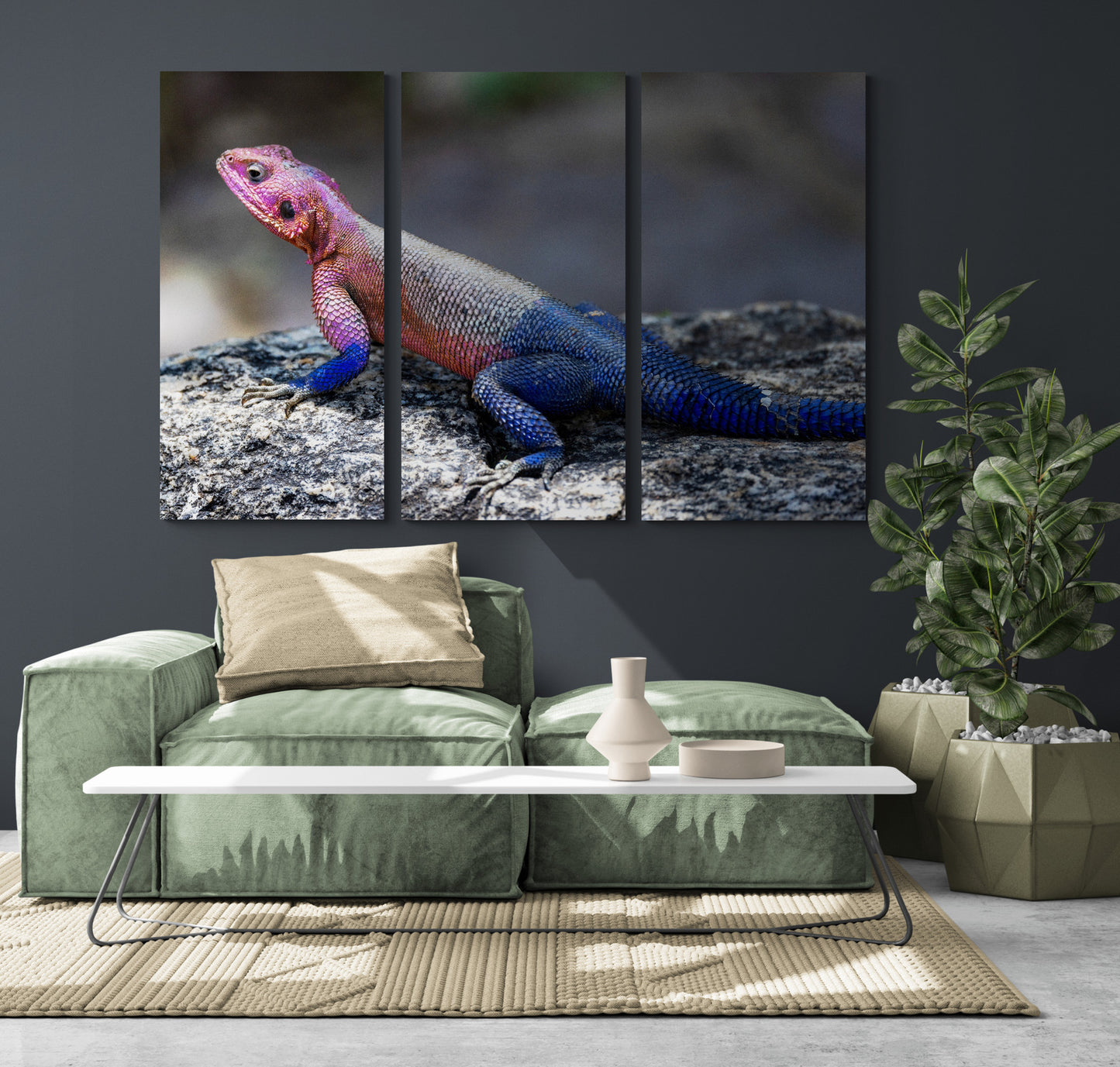 Printed canvas · High quality · Lizard · Wall art