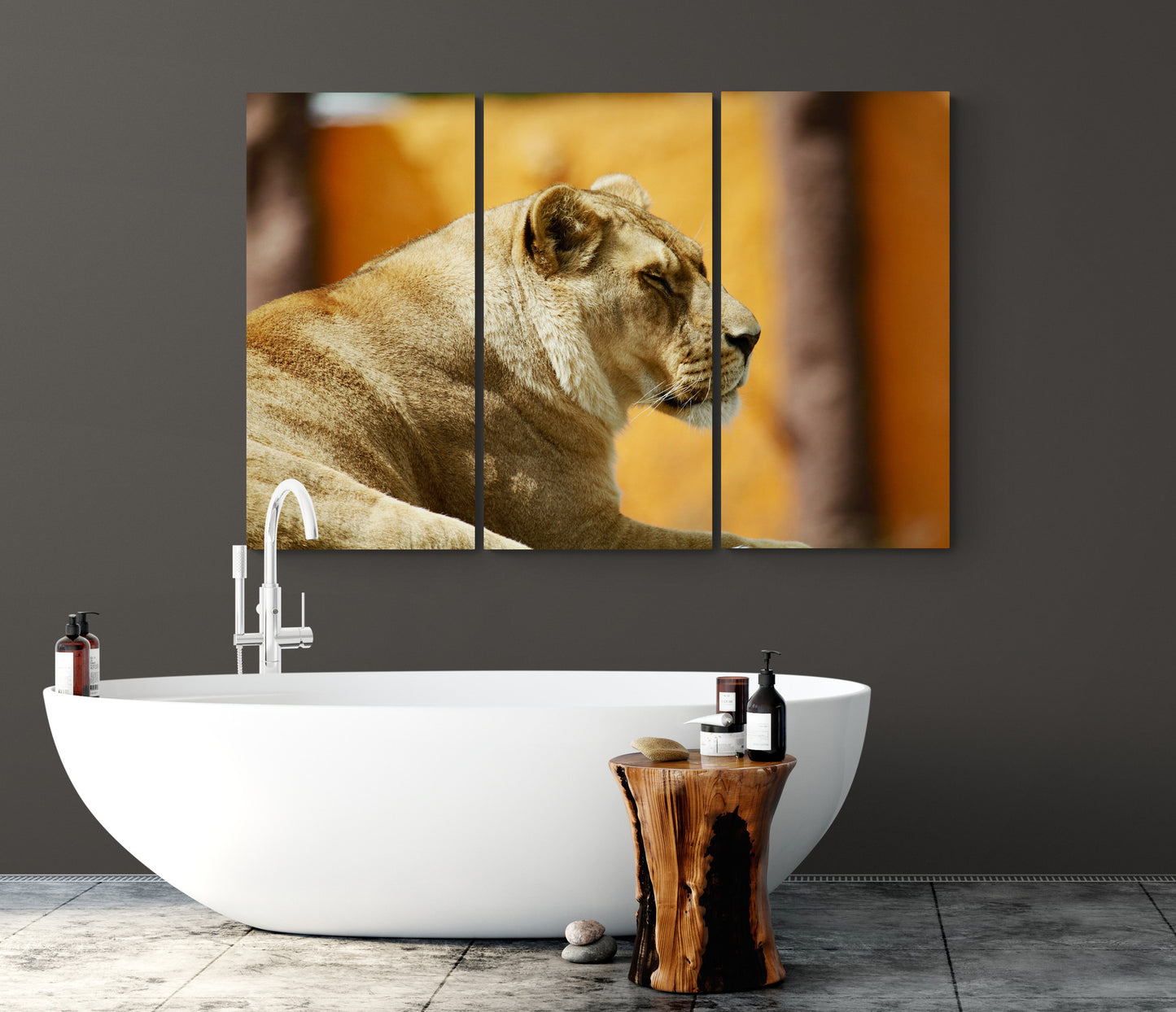 Printed canvas · High quality · Lion · Wall art