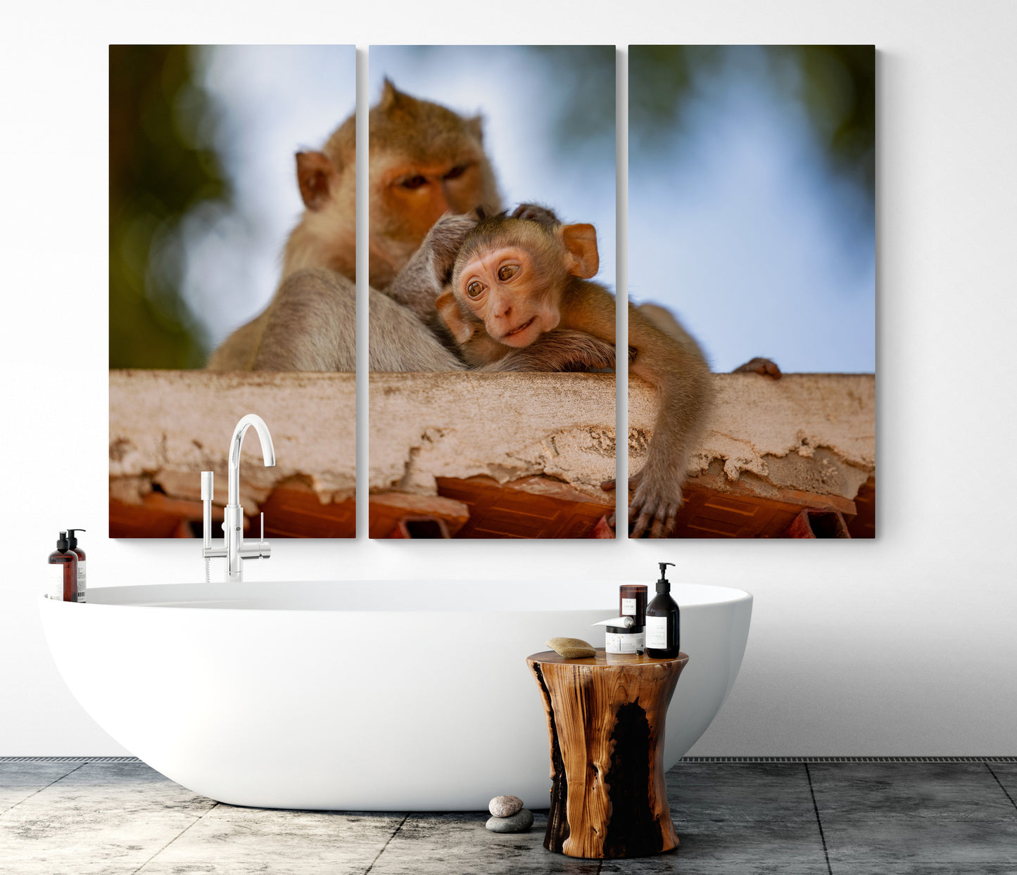 Printed canvas · High quality · Monkeys · Wall art