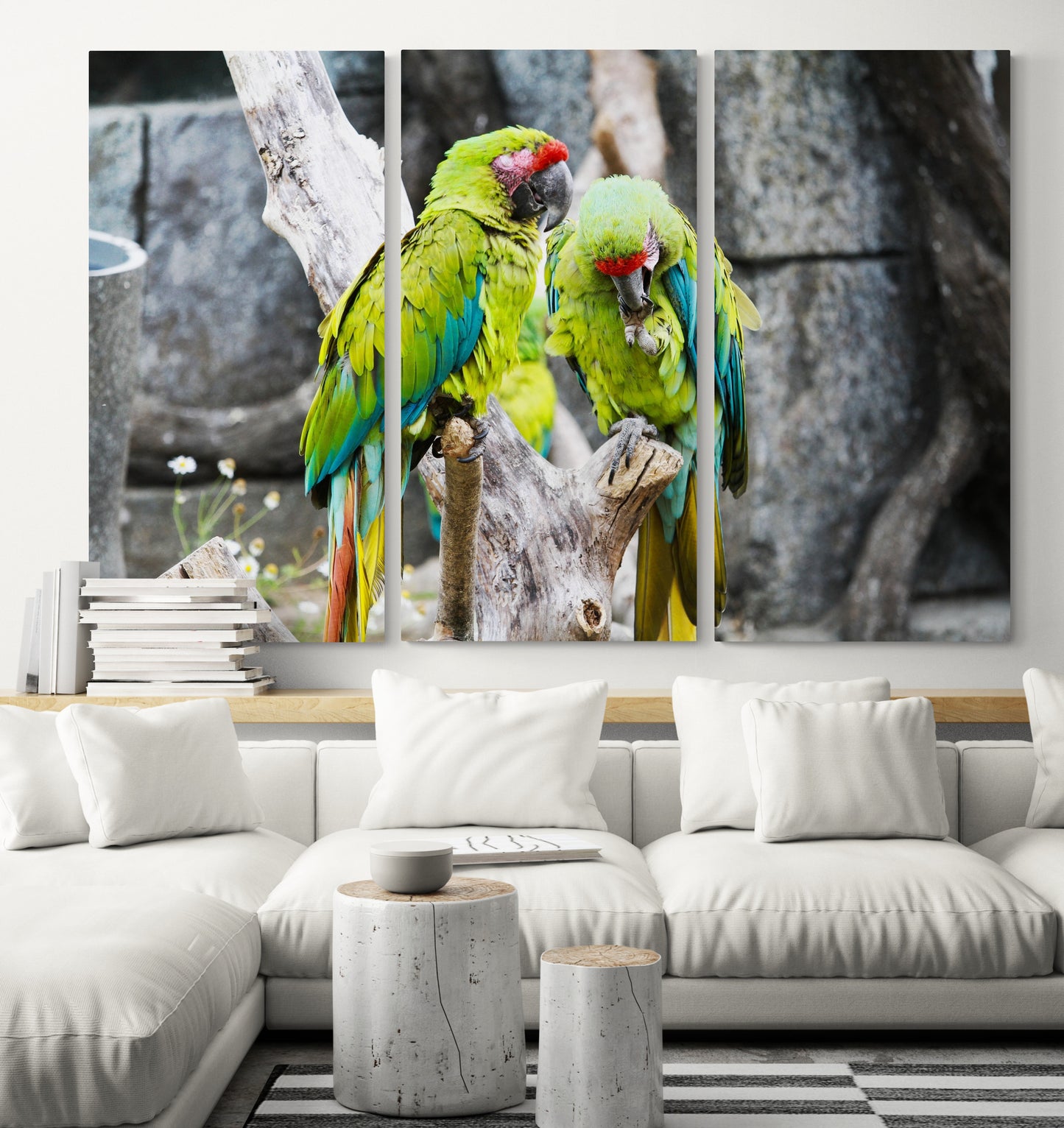 Printed canvas · High quality · Parrots · Wall art