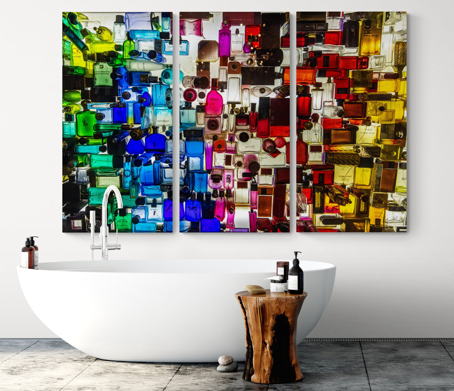 Printed canvas · High quality · Perfumes · Wall art