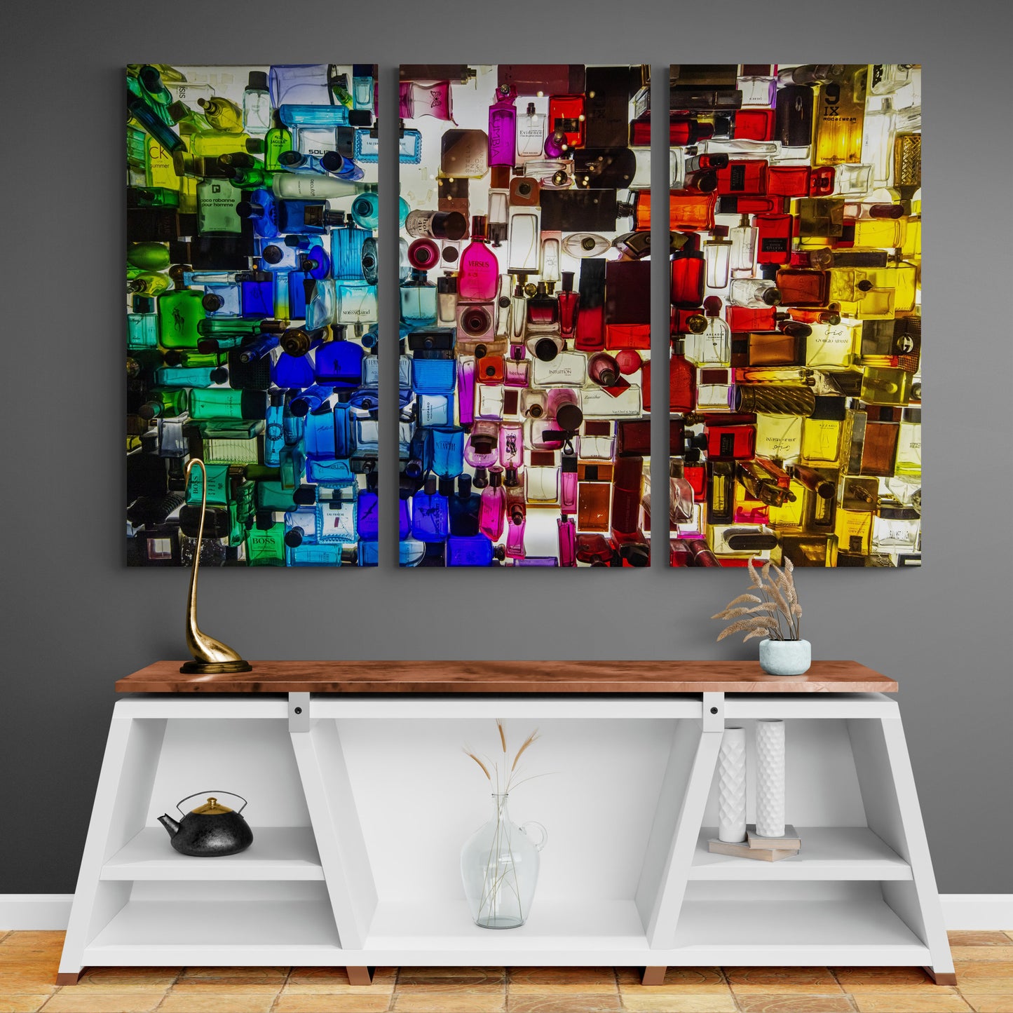 Printed canvas · High quality · Perfumes · Wall art