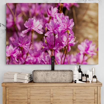 Printed canvas · High quality · Pink flowers · Wall art